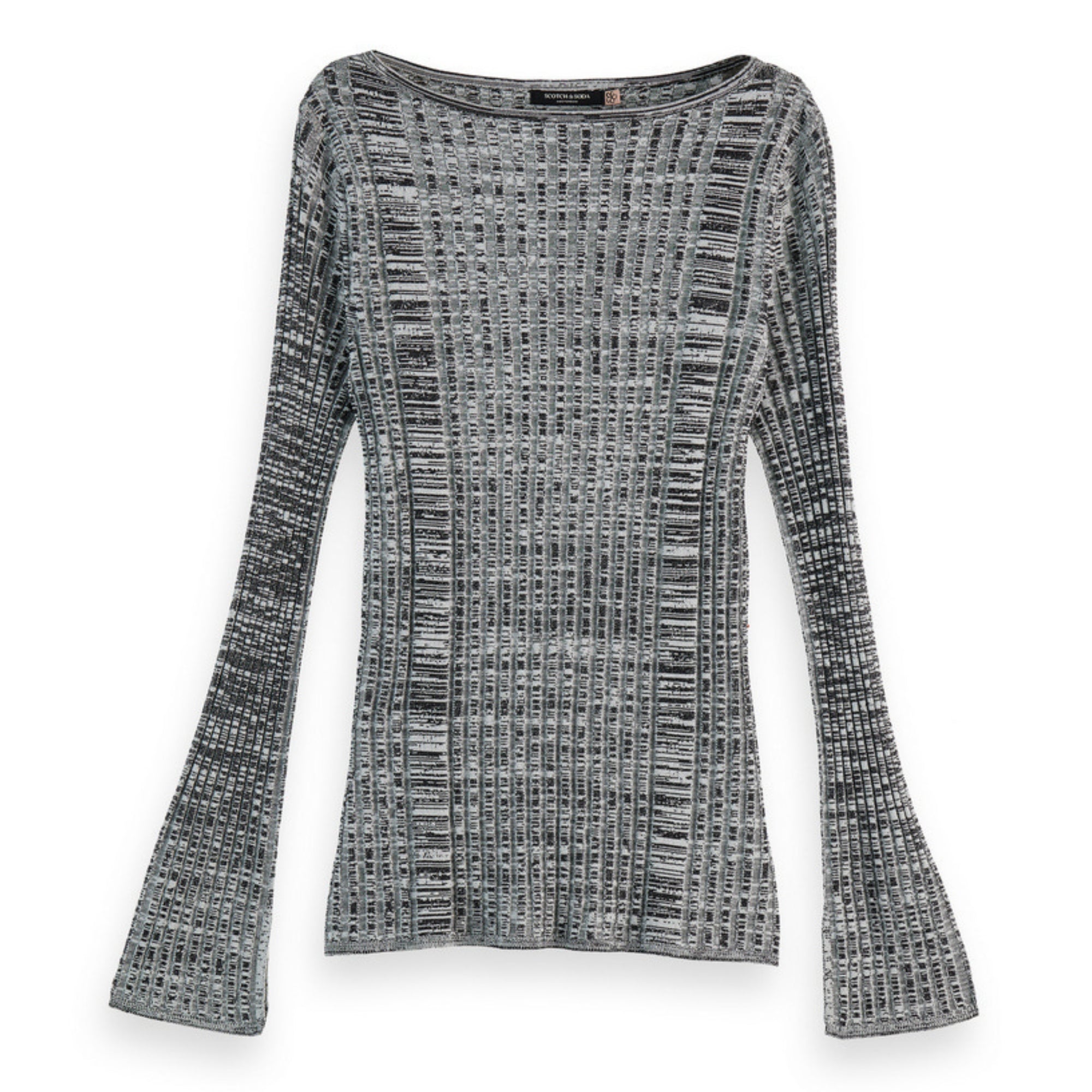 Black Ribbed Knitted Pullover