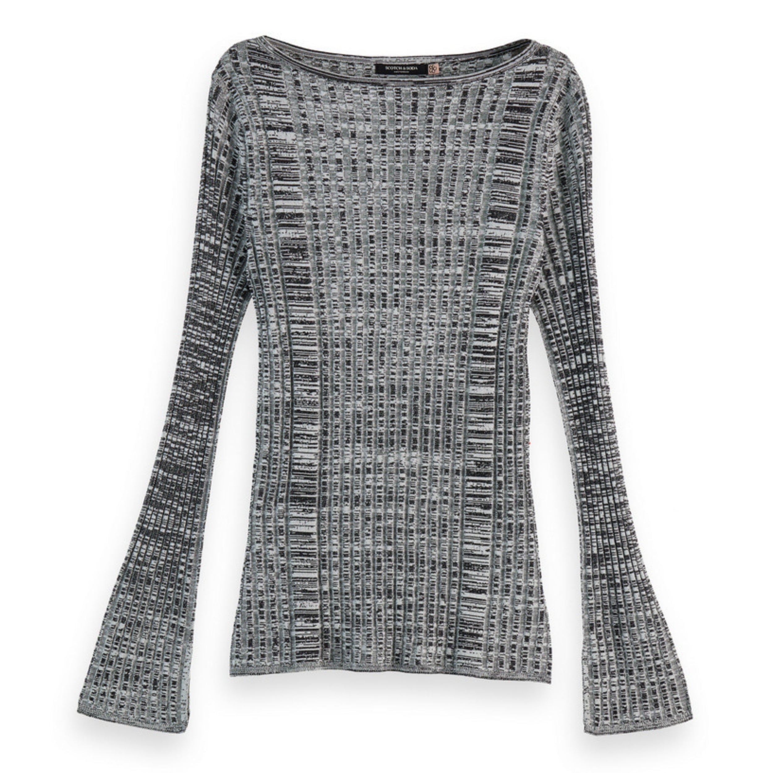 Black Ribbed Knitted Pullover