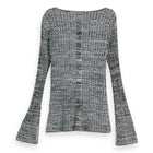Black Ribbed Knitted Pullover