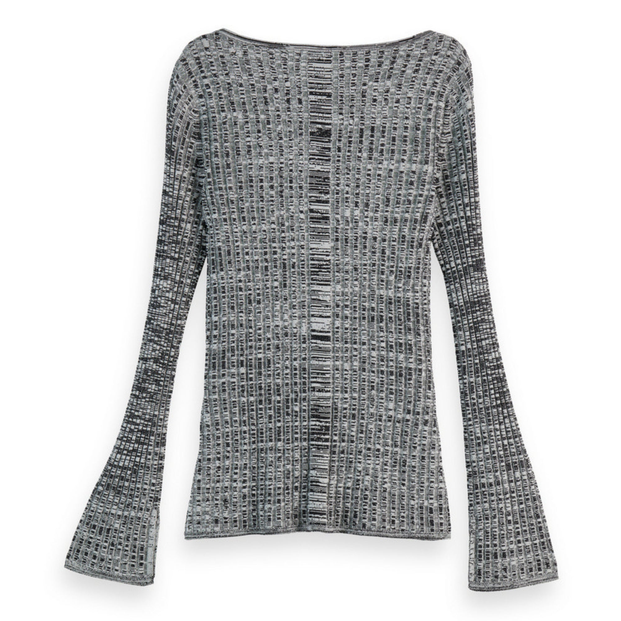 Black Ribbed Knitted Pullover