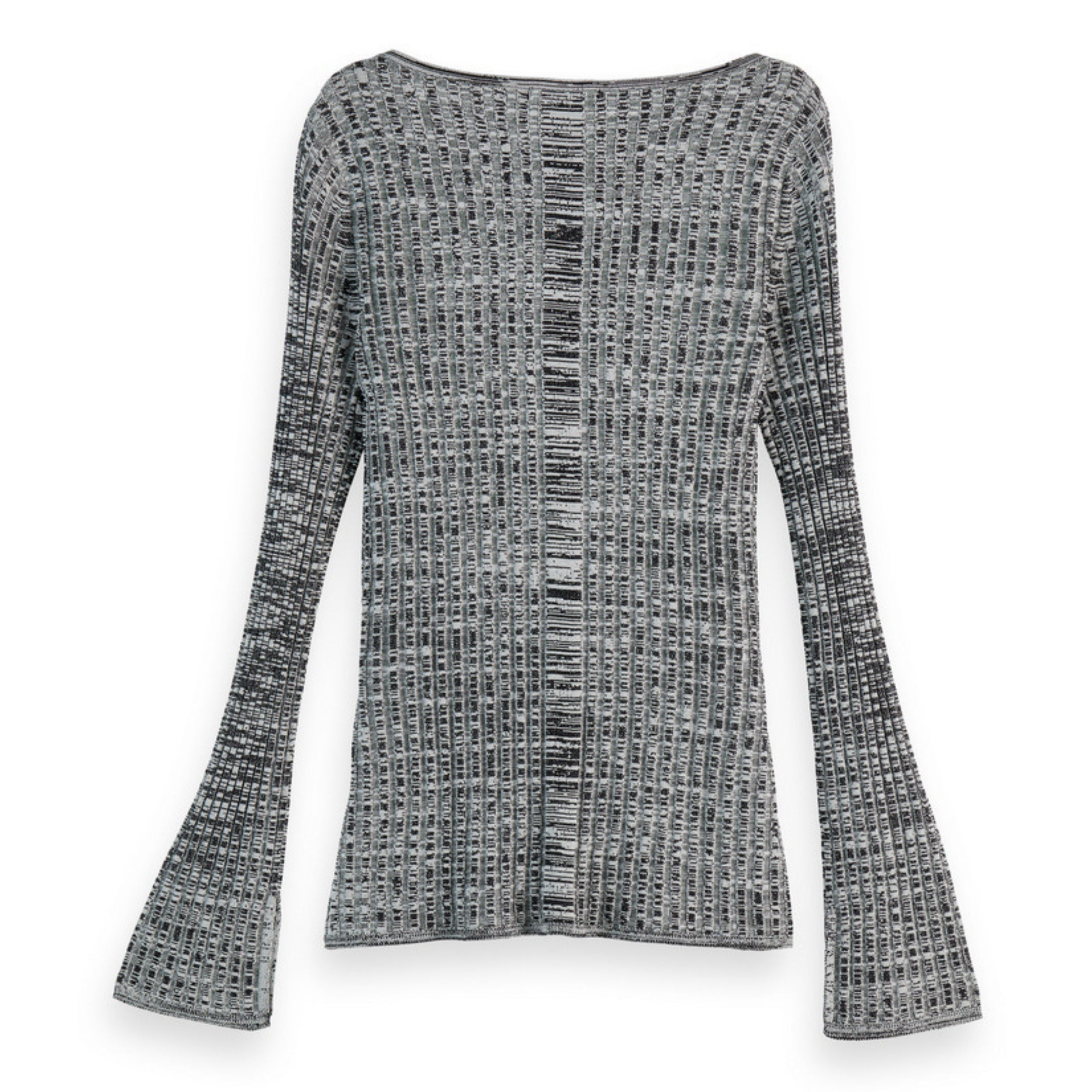 Black Ribbed Knitted Pullover
