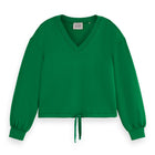 Bright Green V-Neck Modal Sweatshirt