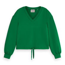 Bright Green V-Neck Modal Sweatshirt