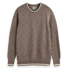 Golden Brown Melange Regular Fit Crewneck