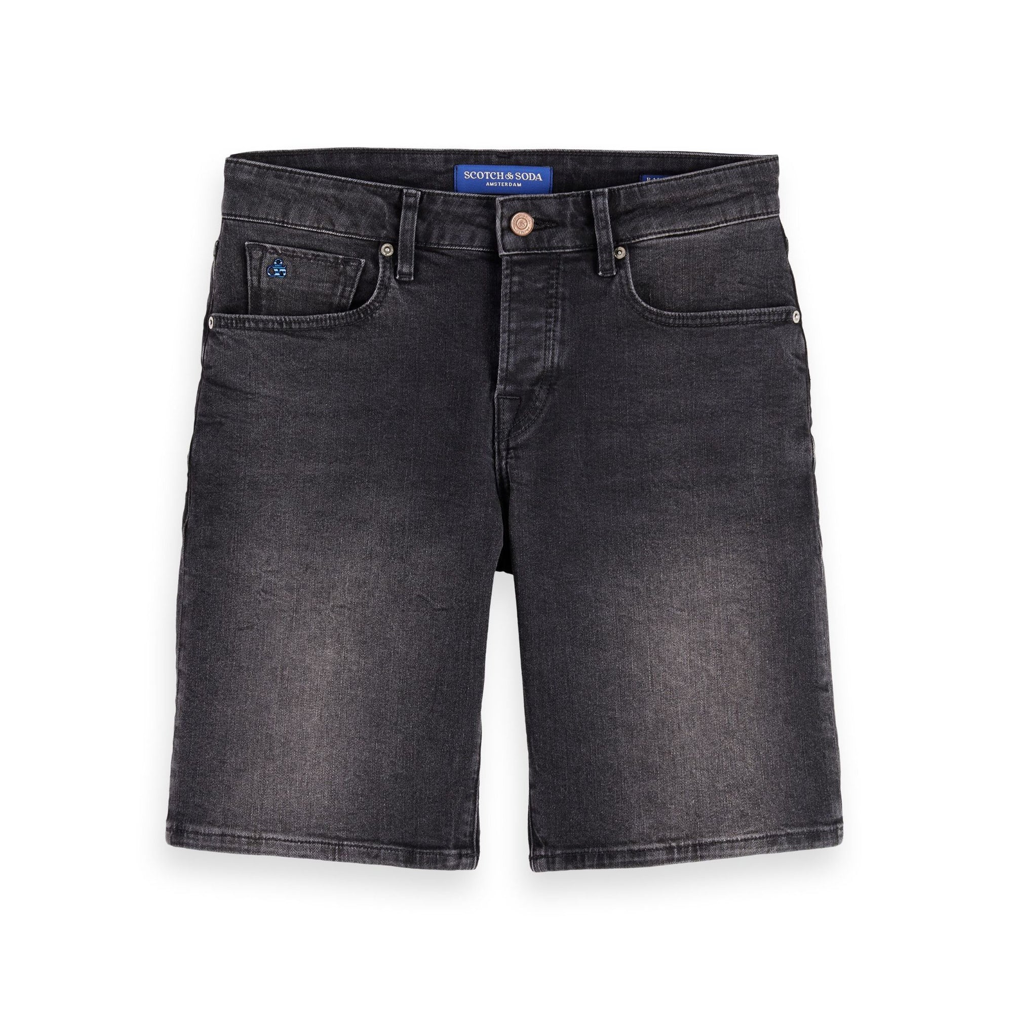 Black Ralston Slim Fit Denim Short