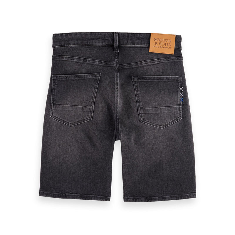 Black Ralston Slim Fit Denim Short