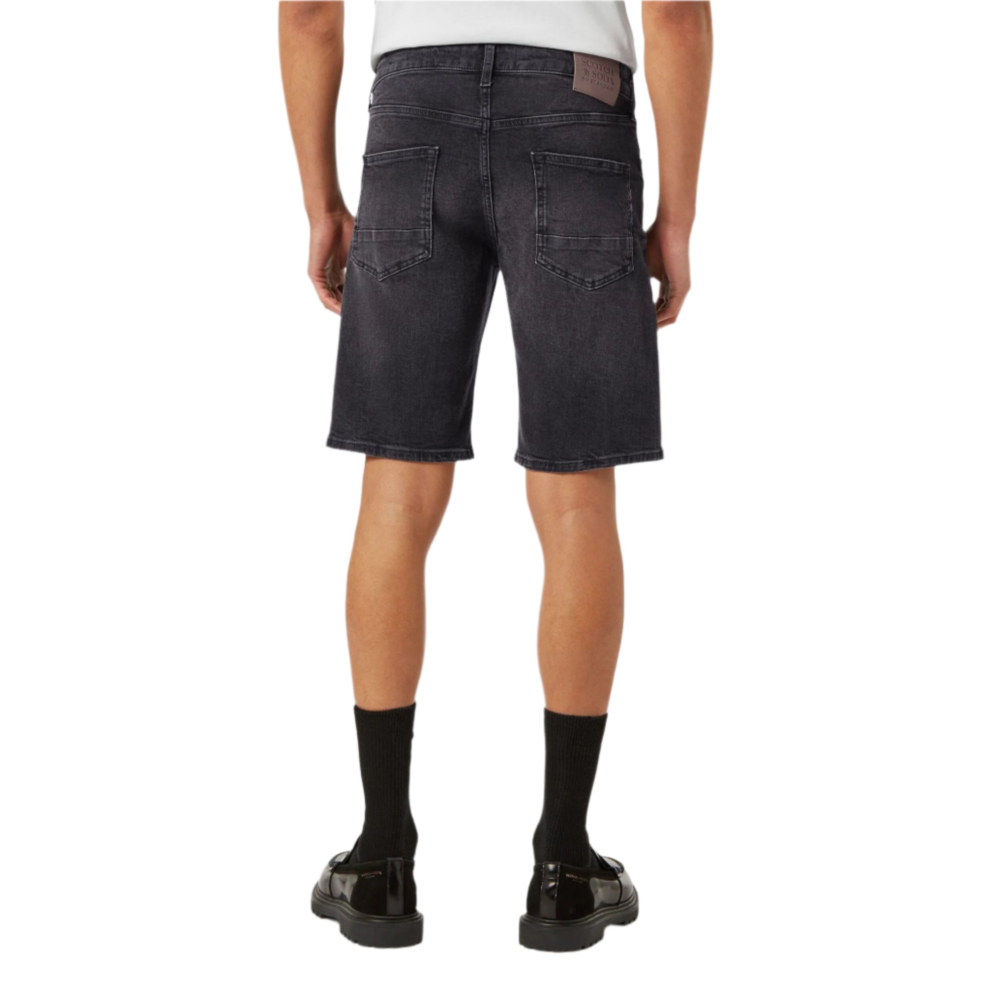 Black Ralston Slim Fit Denim Short