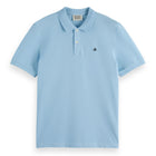 Spring Blue Logo Pique Polo