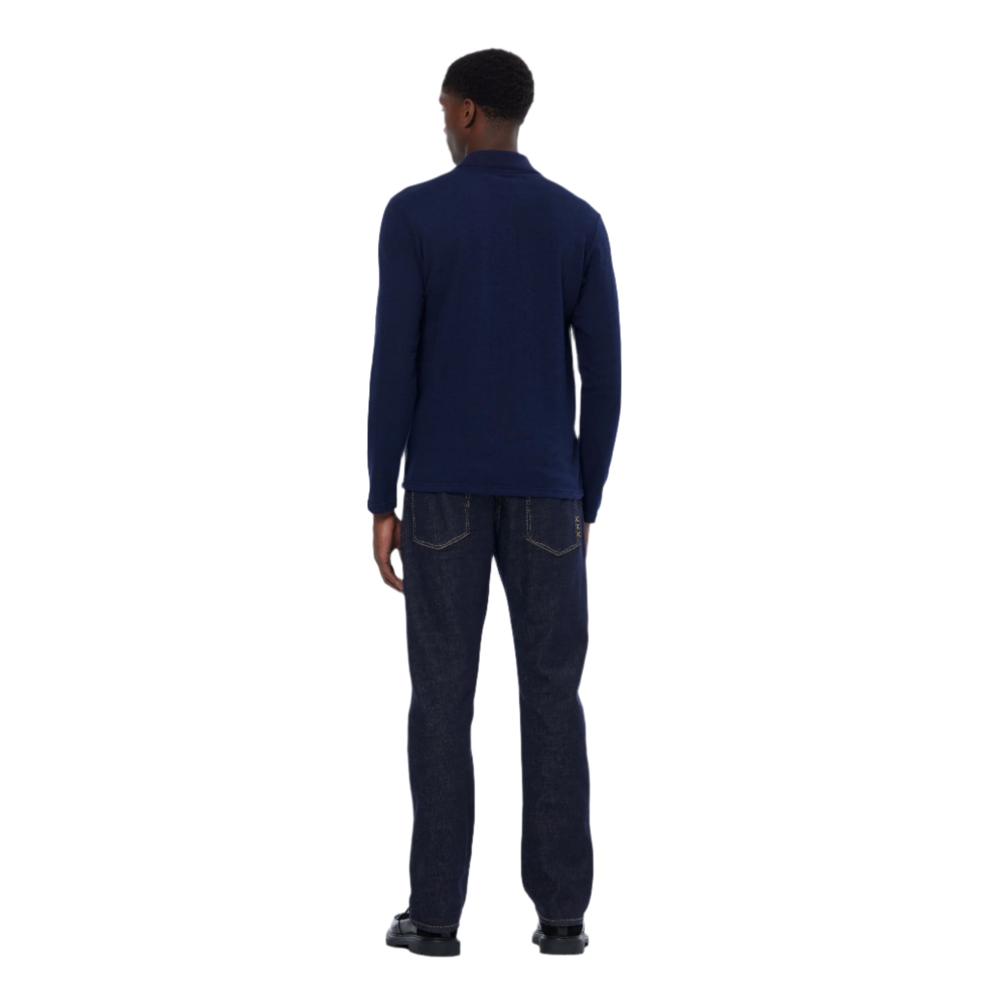 Chest Pocket Relaxed Fit Long Sleeve Polo