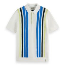 Swan Structured Knitted Striped Polo