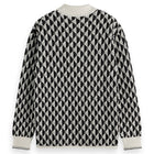 Imagine Stripe White Textured Jacquard Sweater
