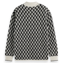 Imagine Stripe White Textured Jacquard Sweater