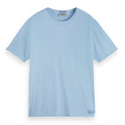 Spring Blue Raw Edge Relaxed Fit T-Shirt