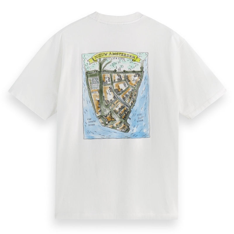 White Front And Back Artwork Relaxed T-Shirt