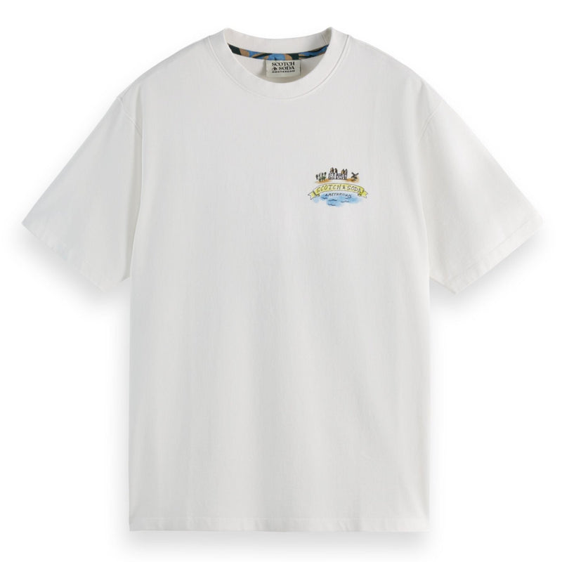 White Front And Back Artwork Relaxed T-Shirt