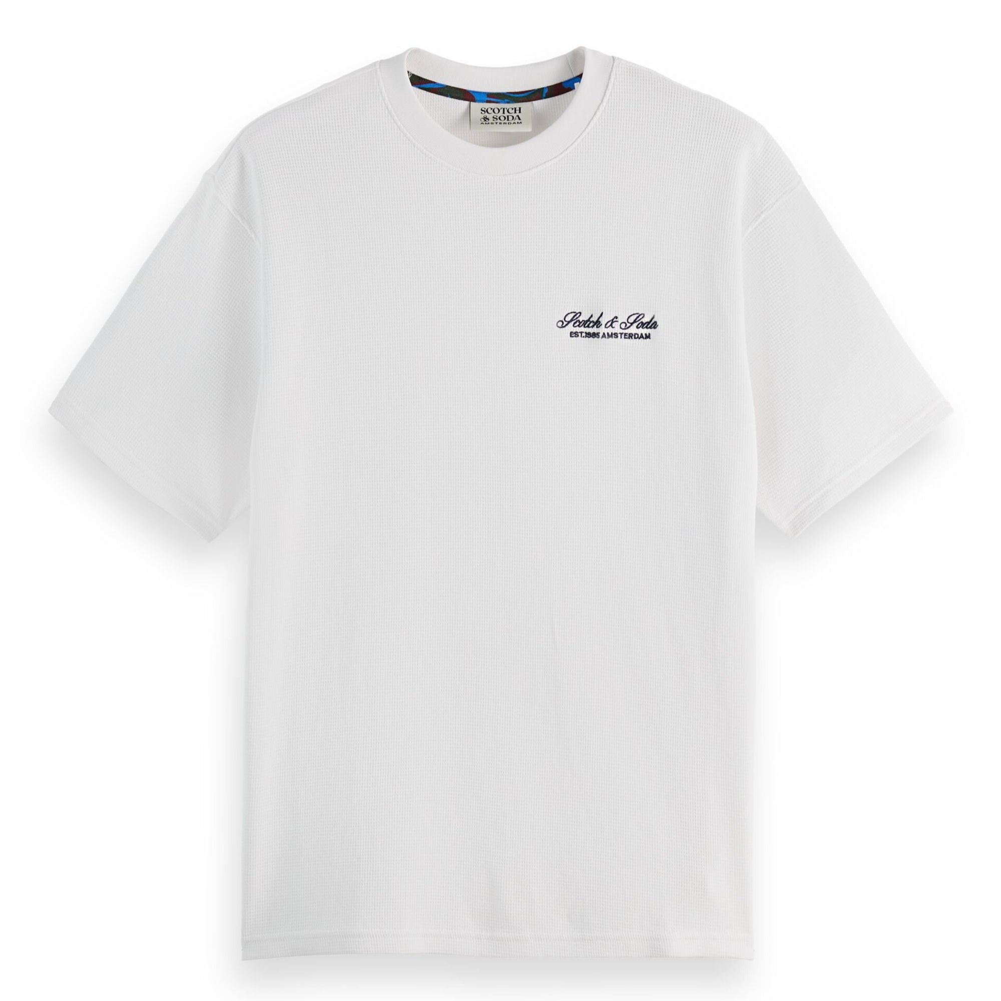 White Waffle Relaxed Fit T-Shirt