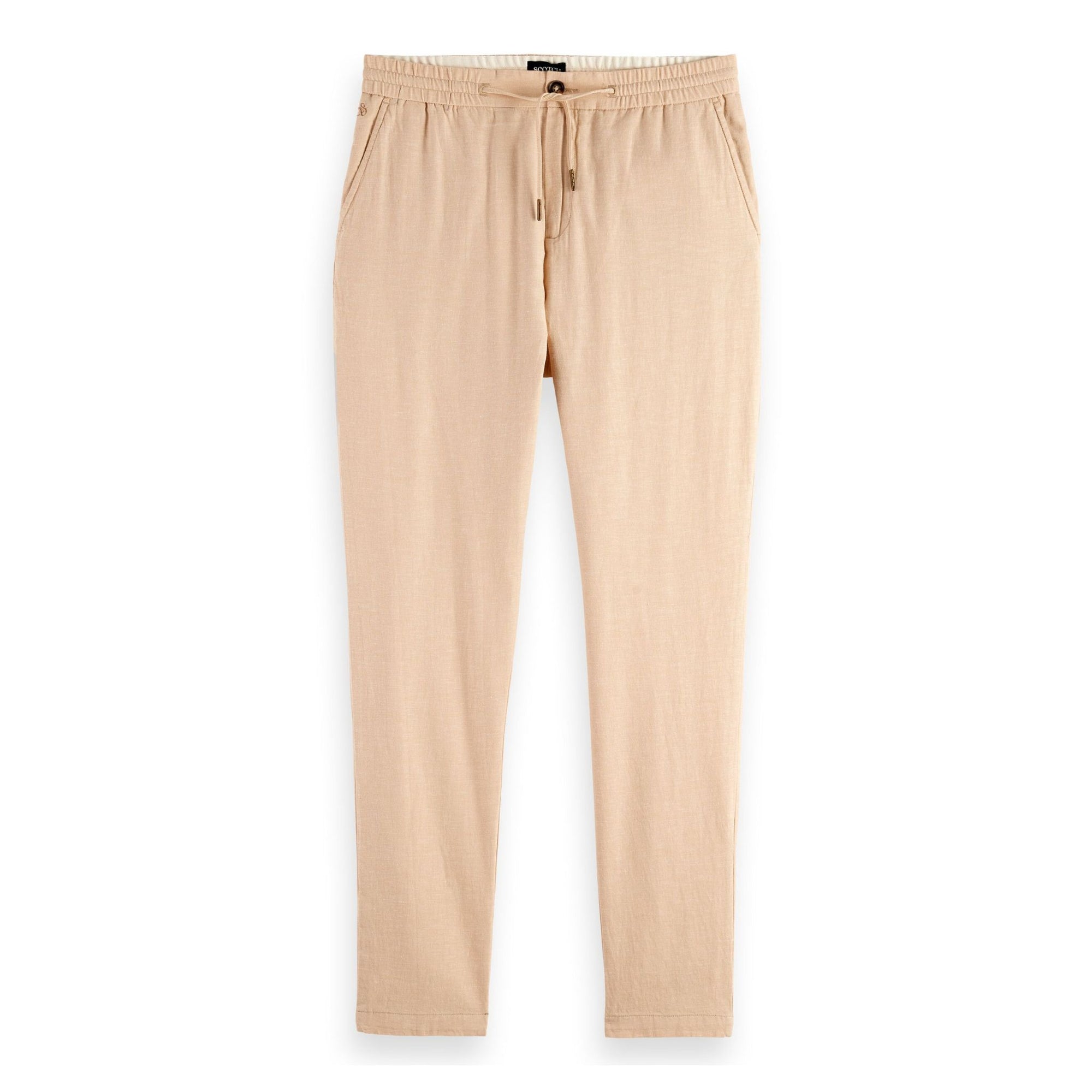 Beige Warren Cotton-Linen Twill Jogger