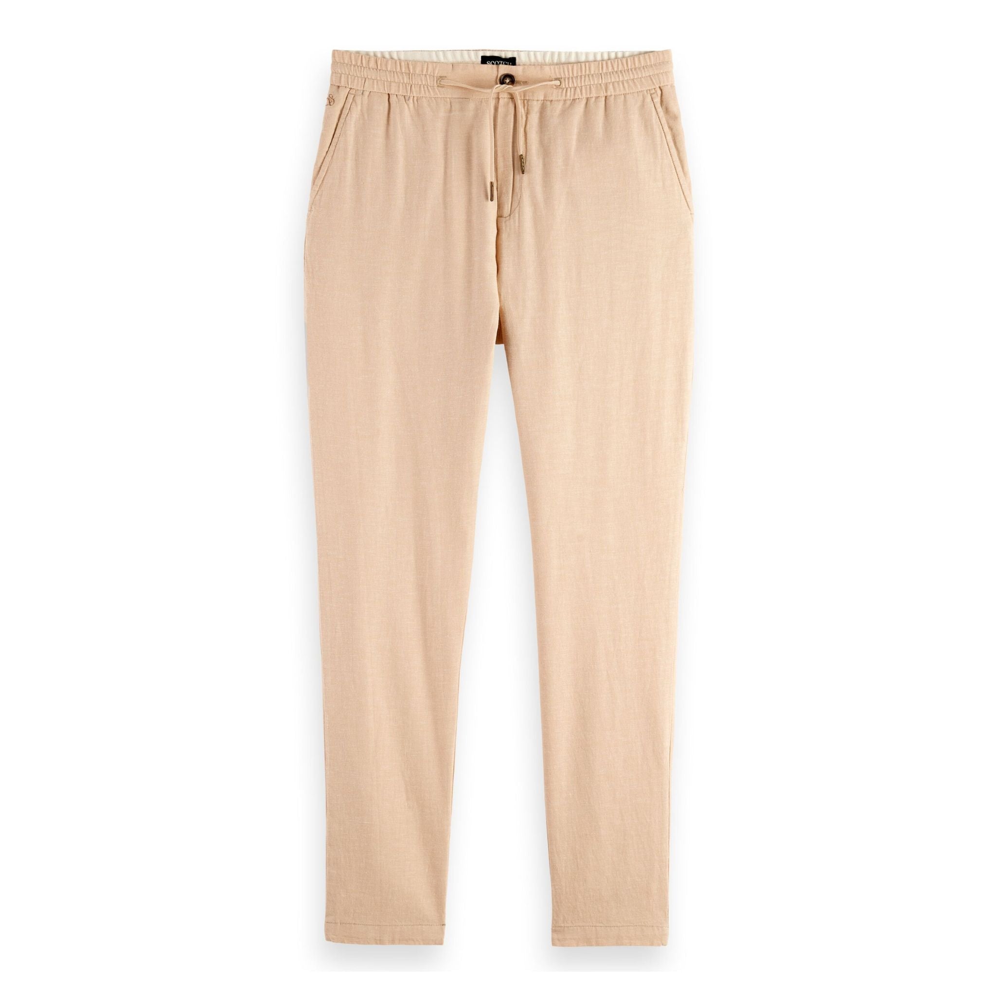 Beige Warren Cotton-Linen Twill Jogger