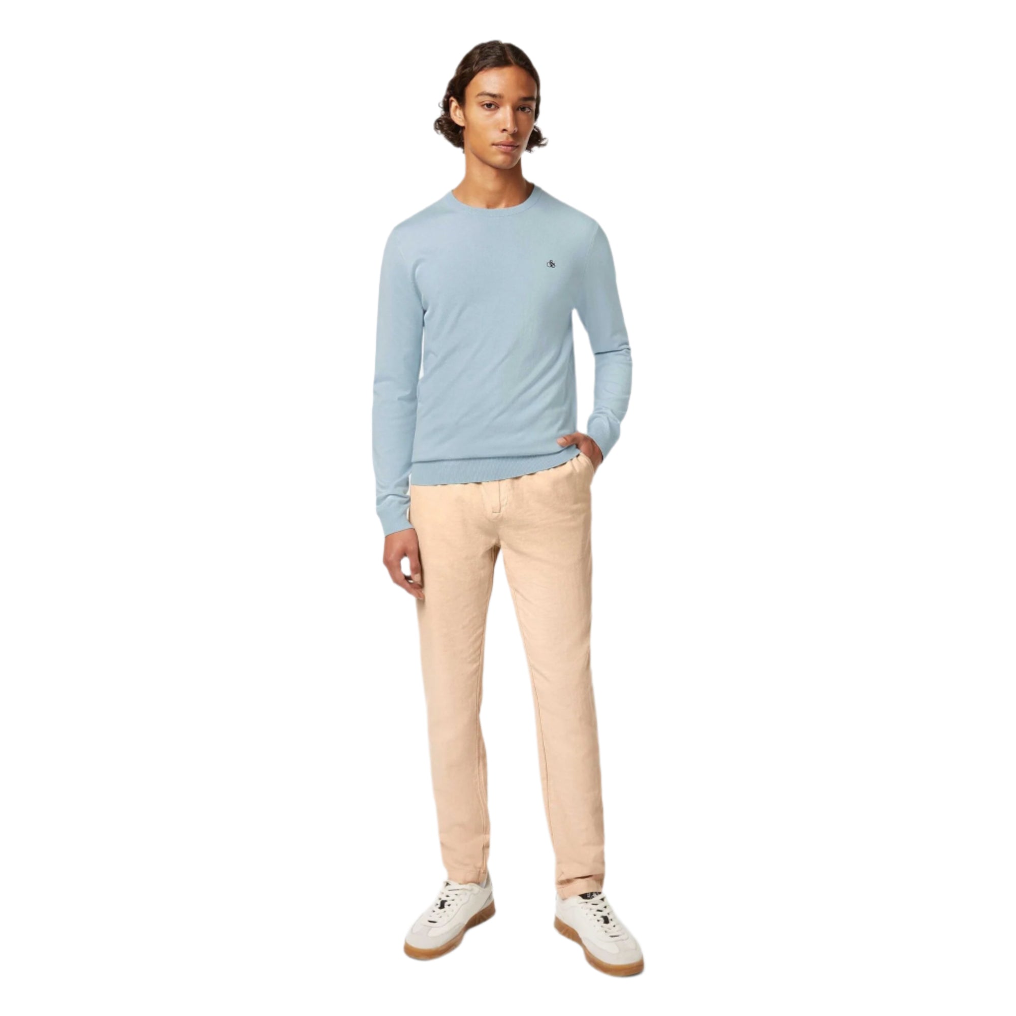 Beige Warren Cotton-Linen Twill Jogger