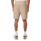 Beige Fave Cotton And Linen Twill Bermuda