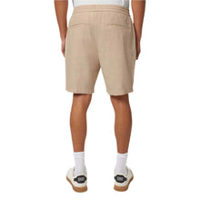 Beige Fave Cotton And Linen Twill Bermuda