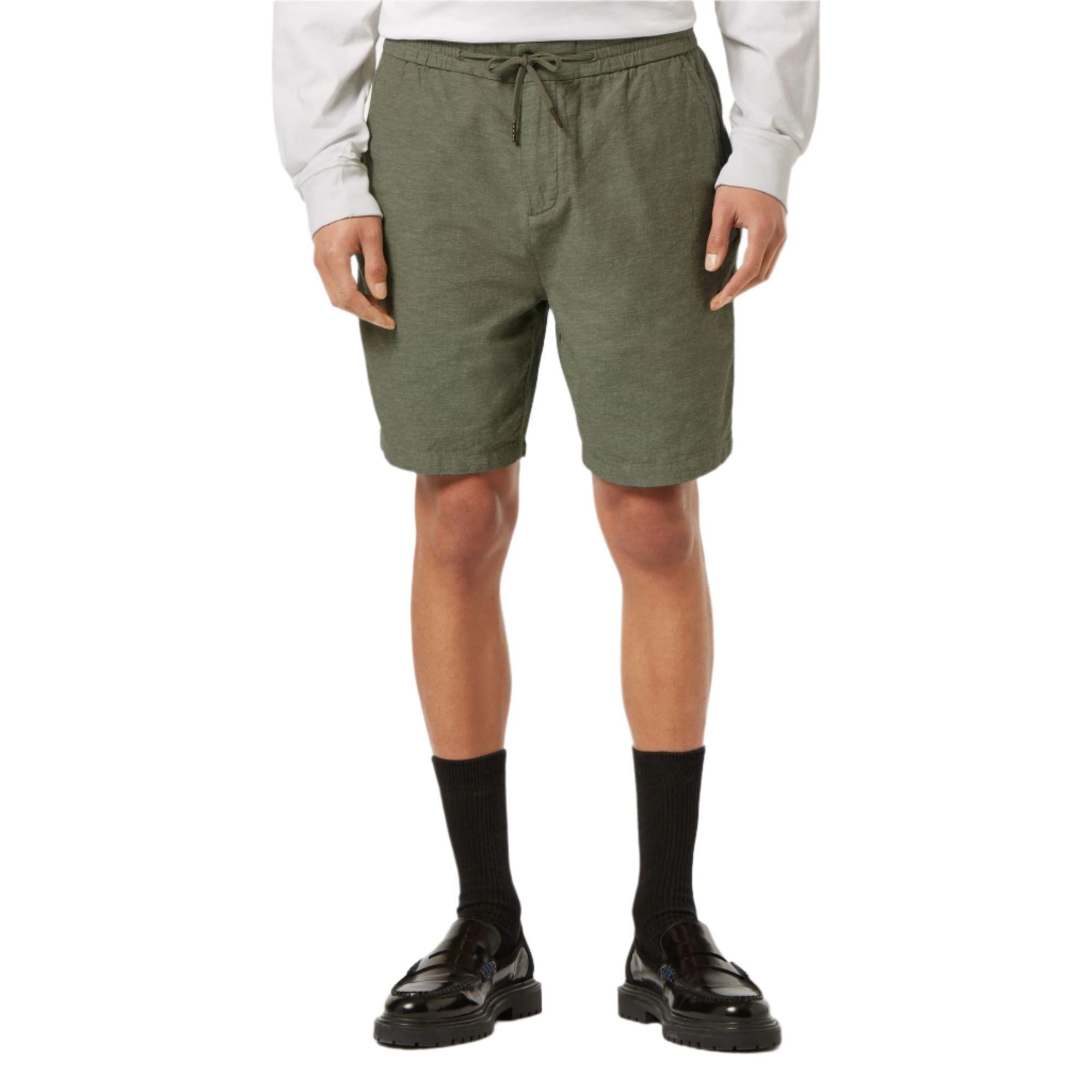 Army Fave Cotton And Linen Twill Bermuda