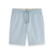 Blue Fave Cotton And Linen Twill Bermuda