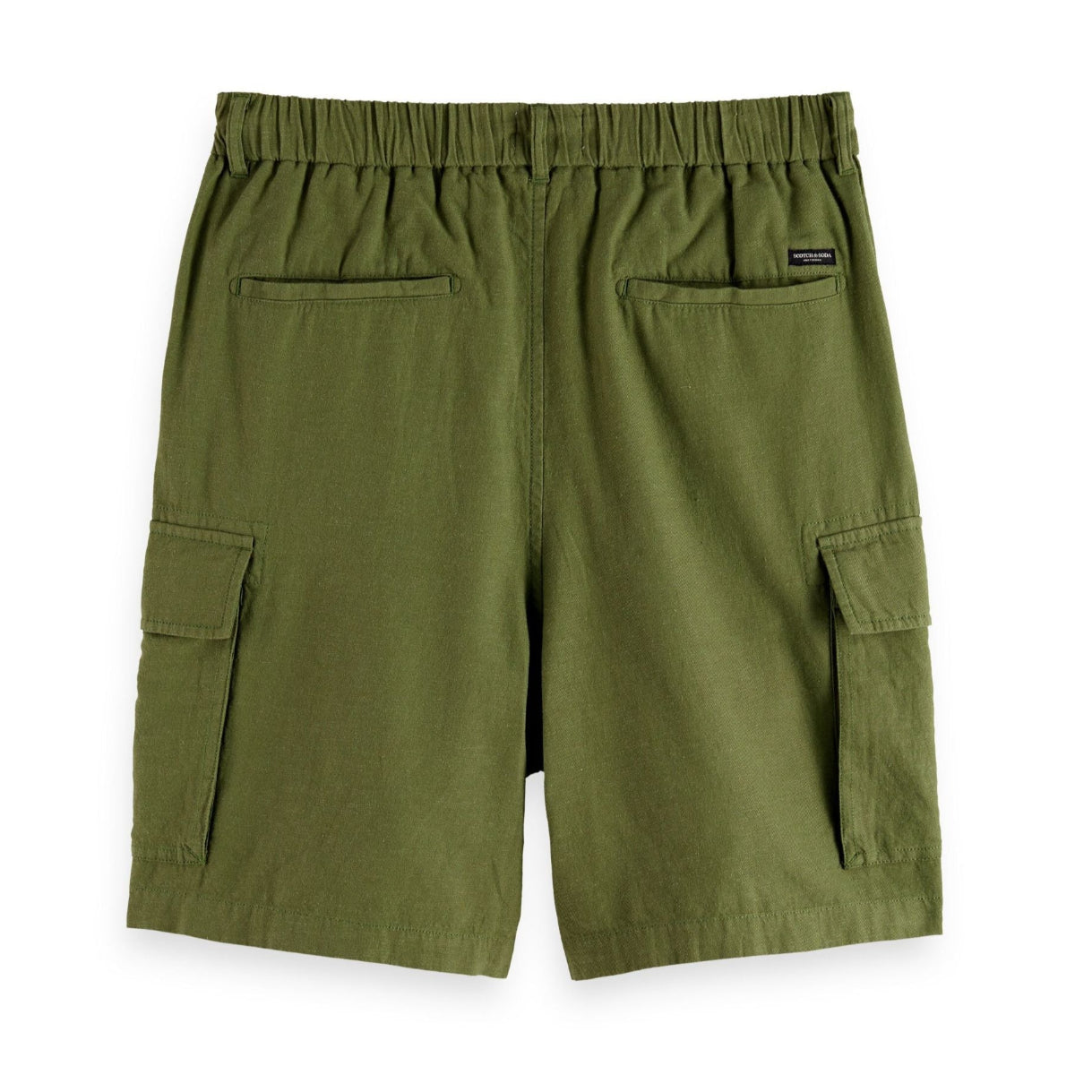 Army Cotton-Linen Relaxed Fit Cargo Short