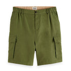 Army Cotton-Linen Relaxed Fit Cargo Short