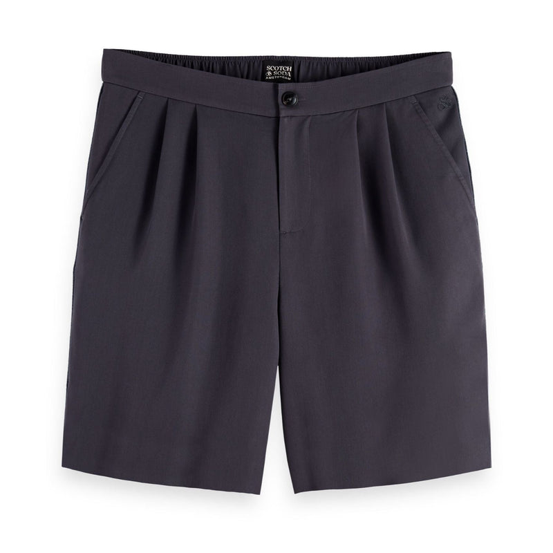 Black Twilt - Pleated Sateen Bermuda Short