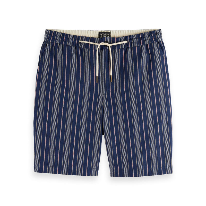 Navy Fave - Relaxed Fit Cotton-Linen Bermuda Short