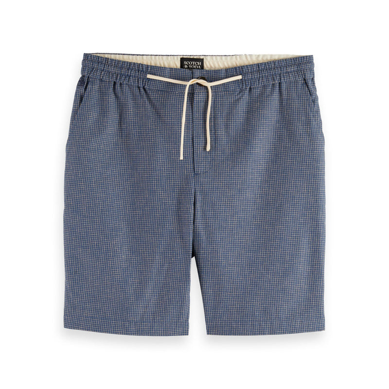 Blue Fave - Relaxed Fit Cotton-Linen Bermuda Short