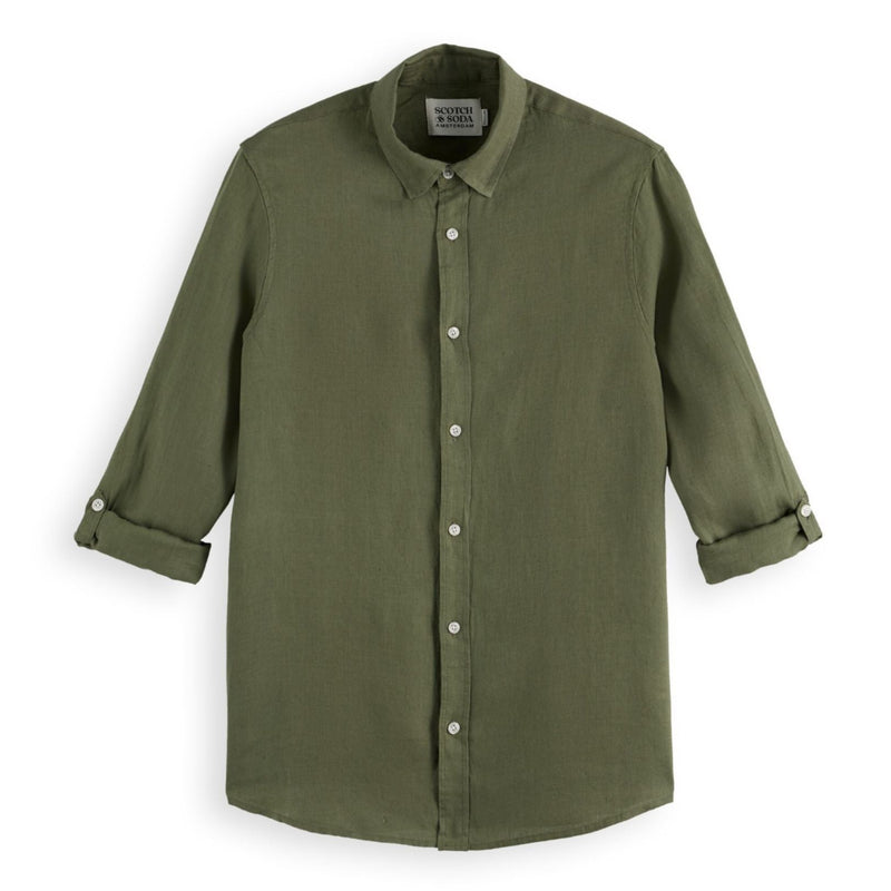 Army Regular Fit Linen Shirt