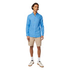 Blue Regular Fit Linen Shirt