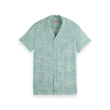 Green Aop Short-Sleeved Regular Fit Viscose Shirt