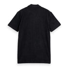 Black Short-Sleeved Regular Fit Towelling Shirt