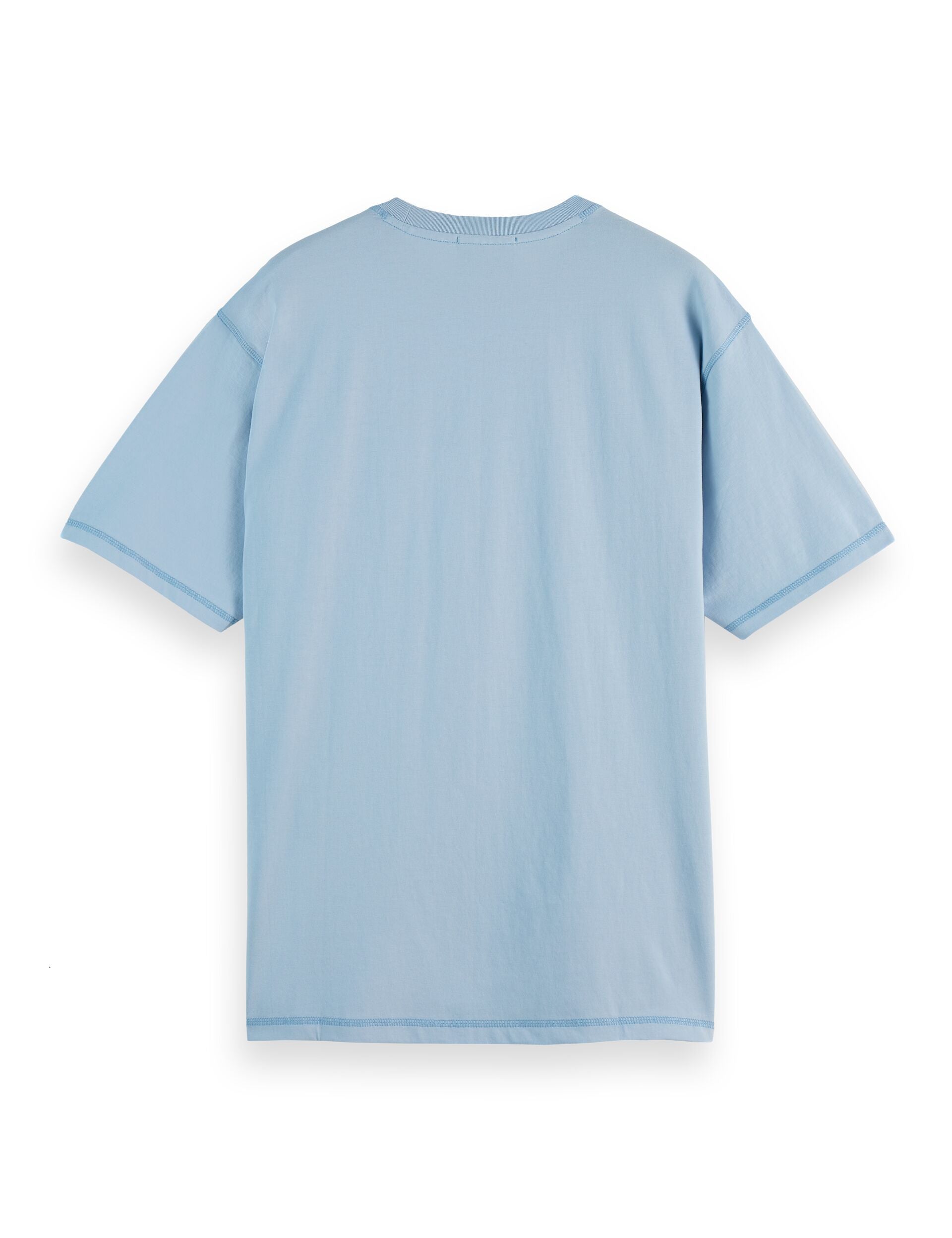 Relaxed Fit Front Chest Logo T-Shirt - Sky Blue