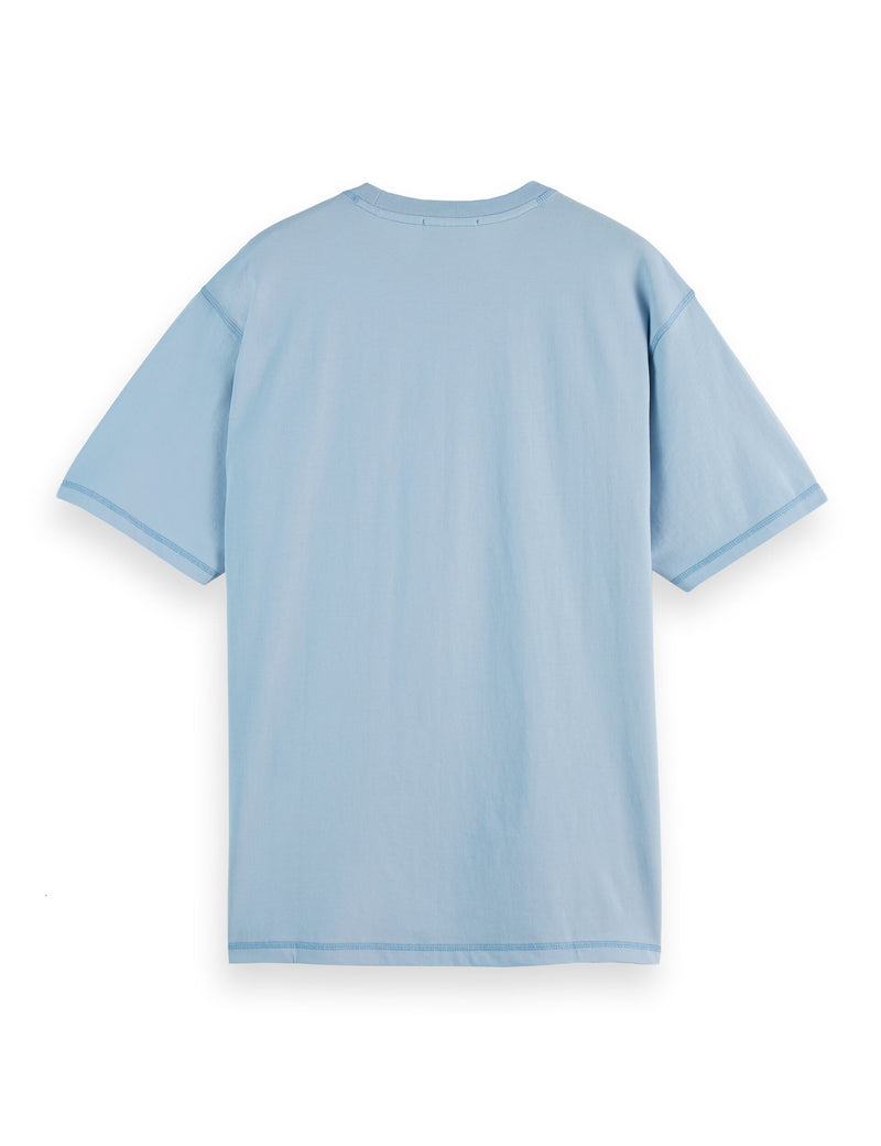 Relaxed Fit Front Chest Logo T-Shirt - Sky Blue