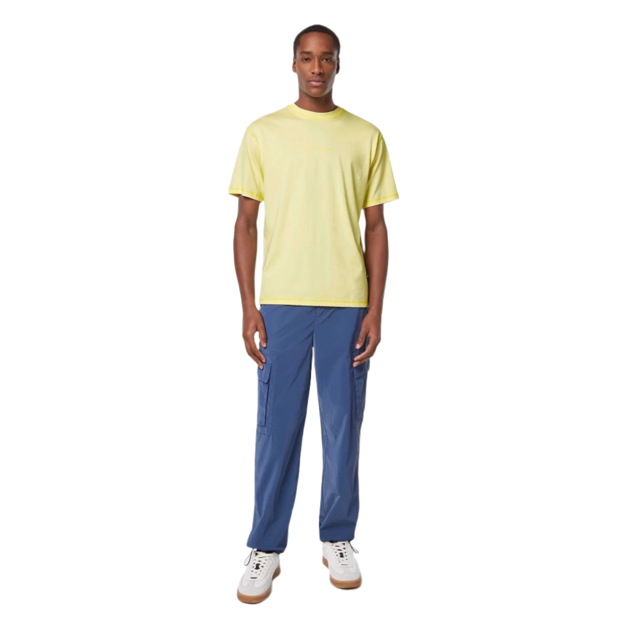 Yellow Relaxed-Fit Front Chest Logo T-Shirt