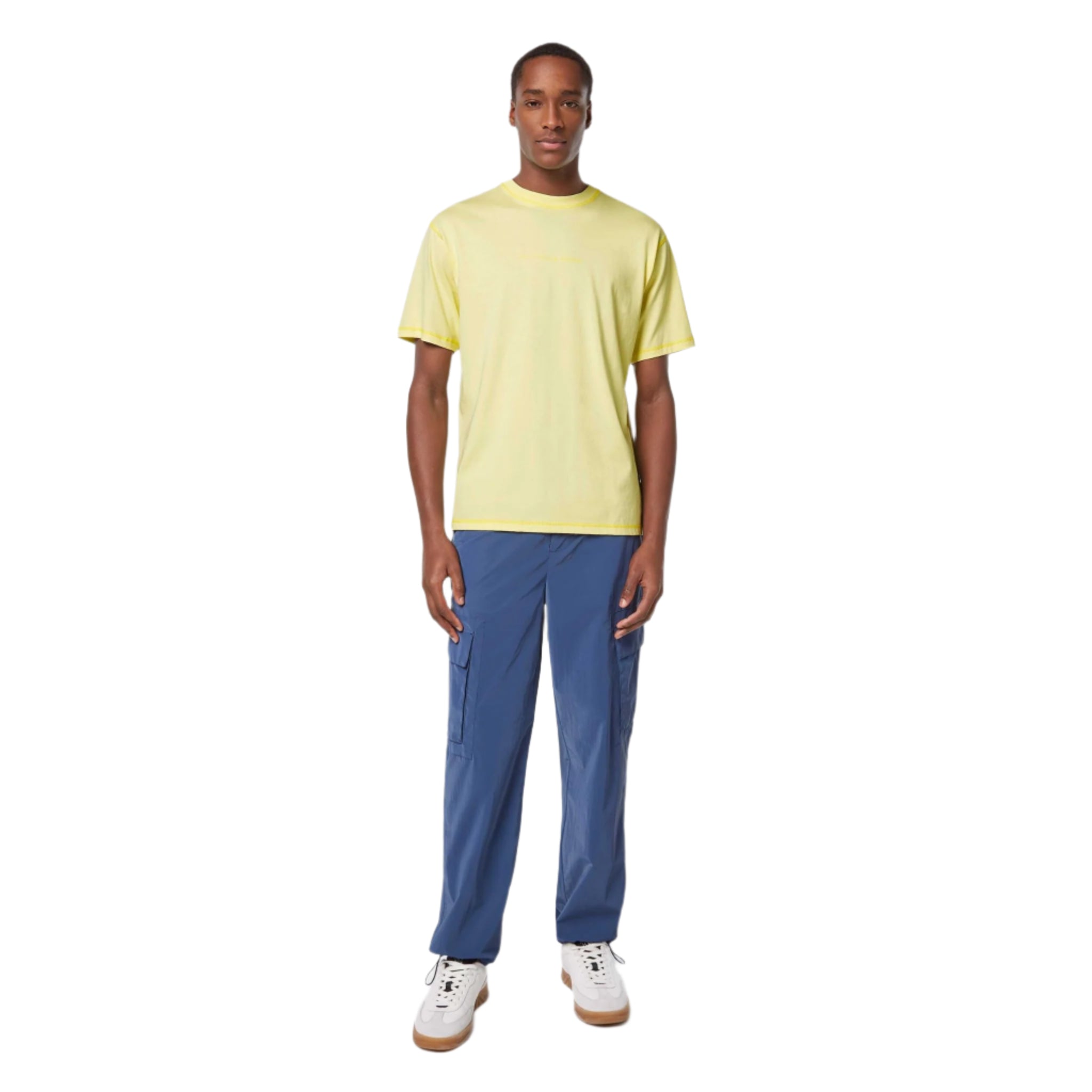 Yellow Relaxed-Fit Front Chest Logo T-Shirt