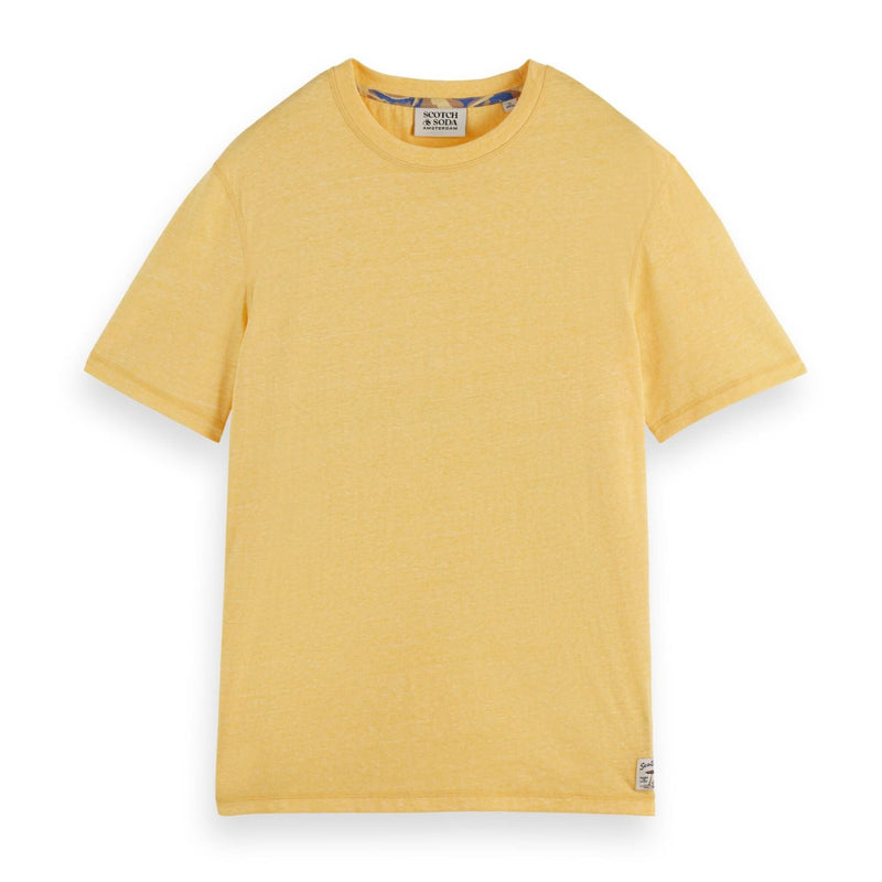 Yellow Regular Fit Melange T-Shirt