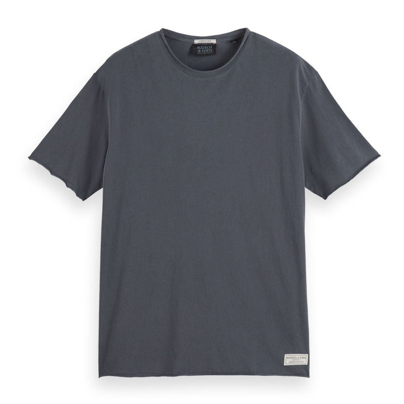 Black Relaxed-Fit Raw Edge T-Shirt