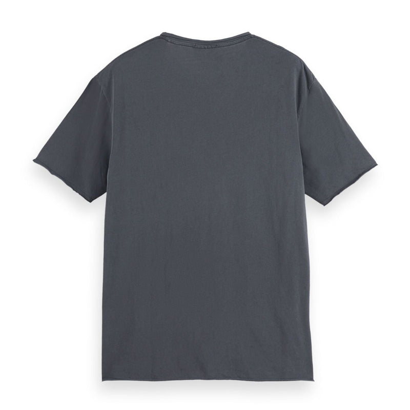 Black Relaxed-Fit Raw Edge T-Shirt