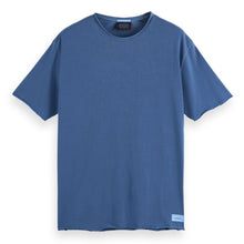 Blue Relaxed-Fit Raw Edge T-Shirt