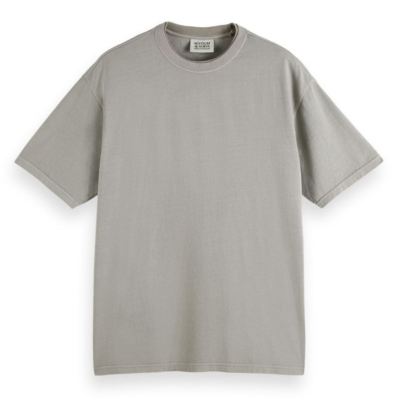 Gray Relaxed-Fit 3 Crosses Garment-Dyed T-Shirt