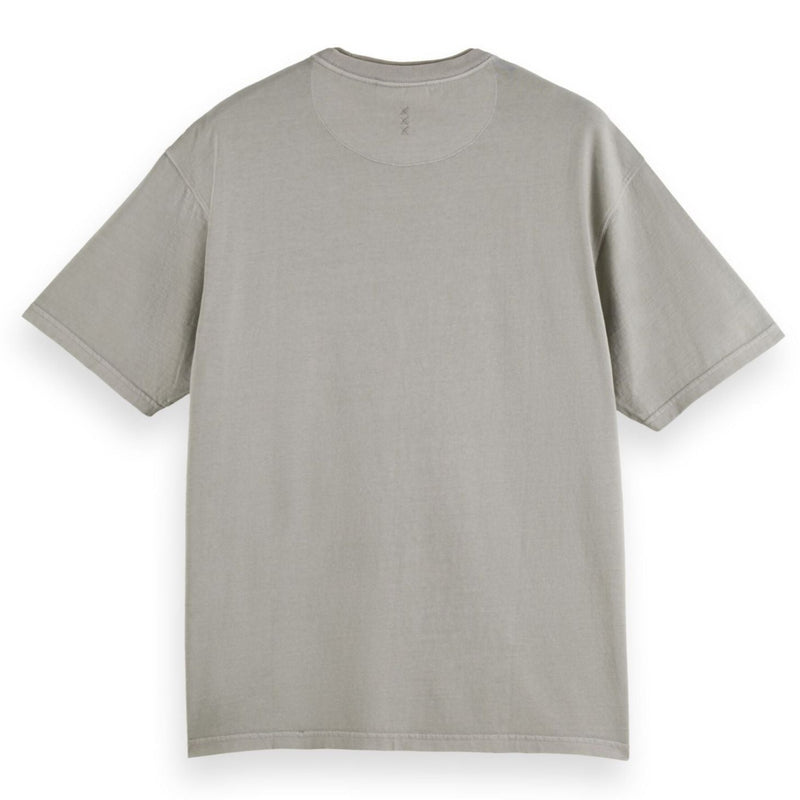 Gray Relaxed-Fit 3 Crosses Garment-Dyed T-Shirt