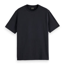 Black Regular Fit 3 Crosses Cotton-Linen T-Shirt