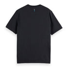 Black Regular Fit 3 Crosses Cotton-Linen T-Shirt