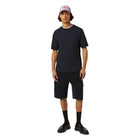 Black Regular Fit 3 Crosses Cotton-Linen T-Shirt