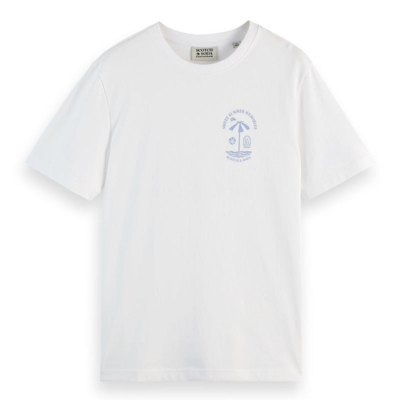 White Regular Fit Left Chest Logo T-Shirt